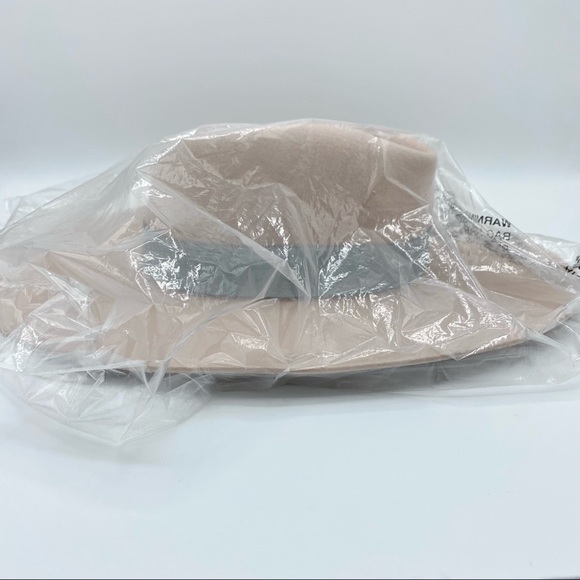 Rag & Bone Light Pink Wide Brim Felted Wool Fedora Size Medium main image 5